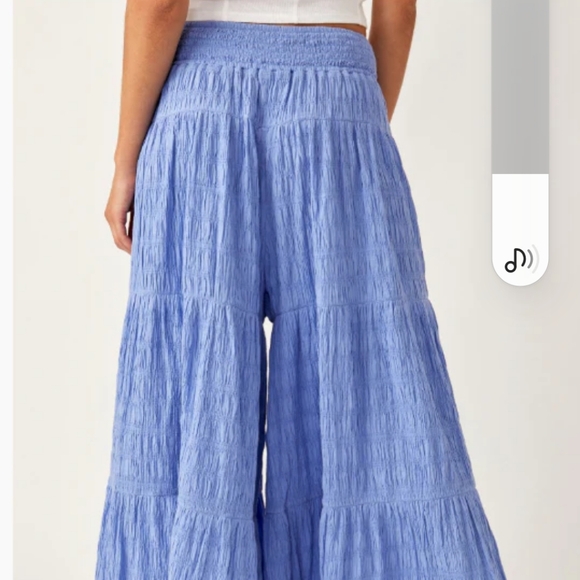 Free People wide Leg Palazzo In Paradise Pants Mysty Dawn - Picture 3 of 6